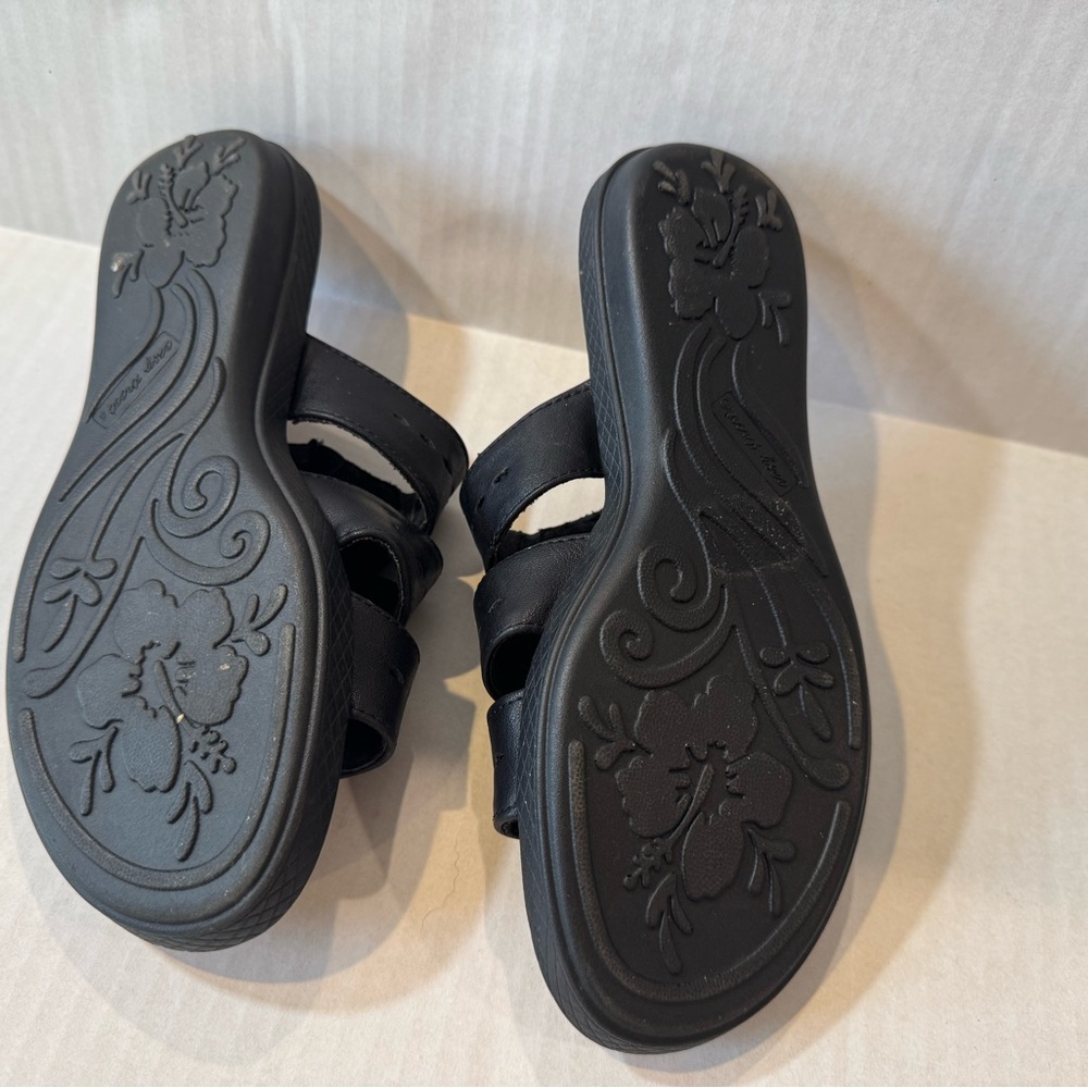 Easy Street Black Beaded Sandals - Picture 8 of 8